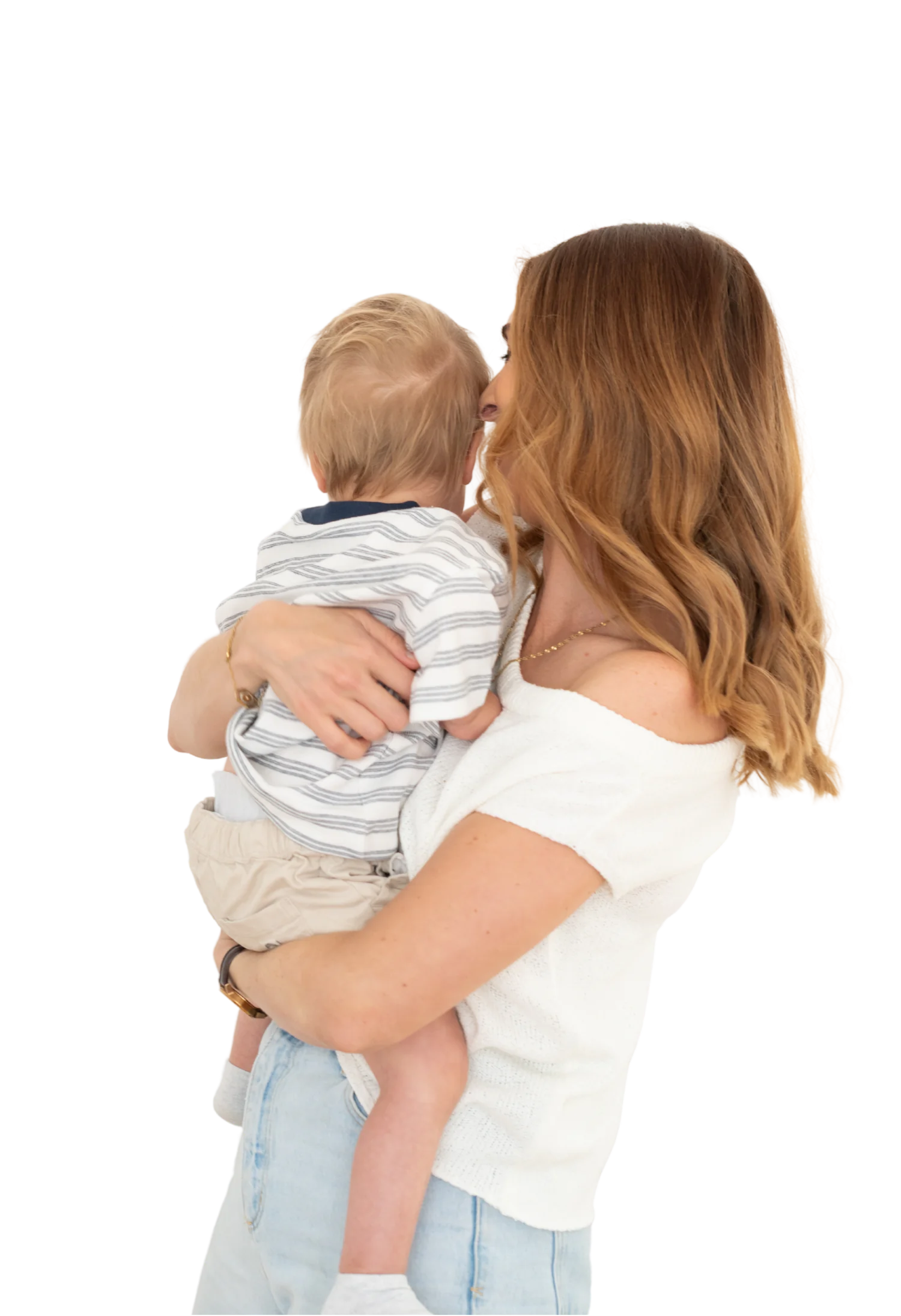 Mother holding child